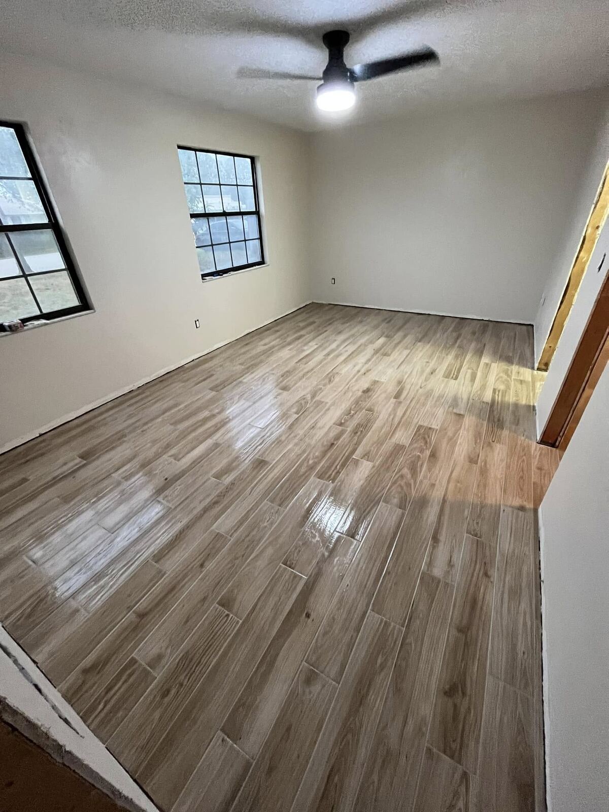 Luxury vinyl plank flooring installation
